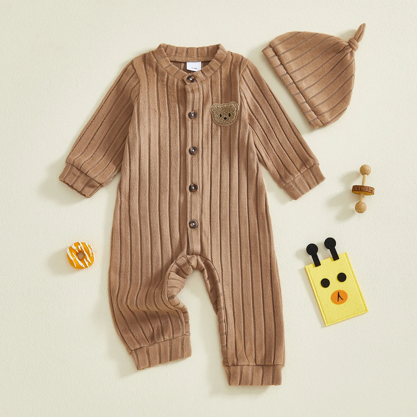 Little Bear Romper + Beanie Set