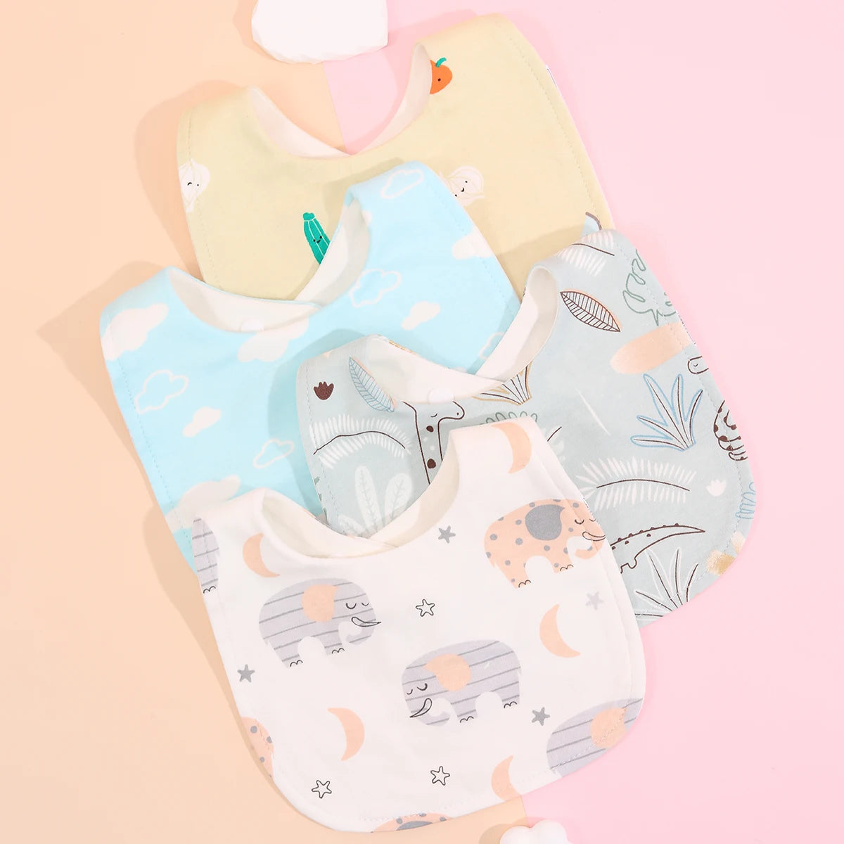 Little Bandana Bibs — Set of 4 Soft Cotton Drool Catchers