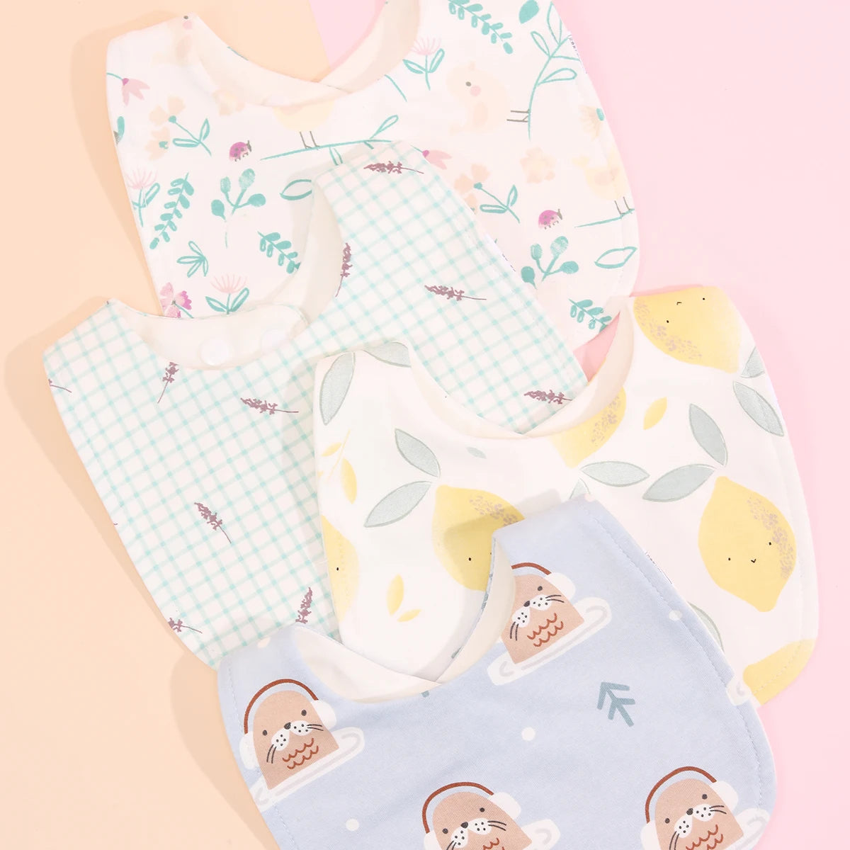 Little Bandana Bibs — Set of 4 Soft Cotton Drool Catchers