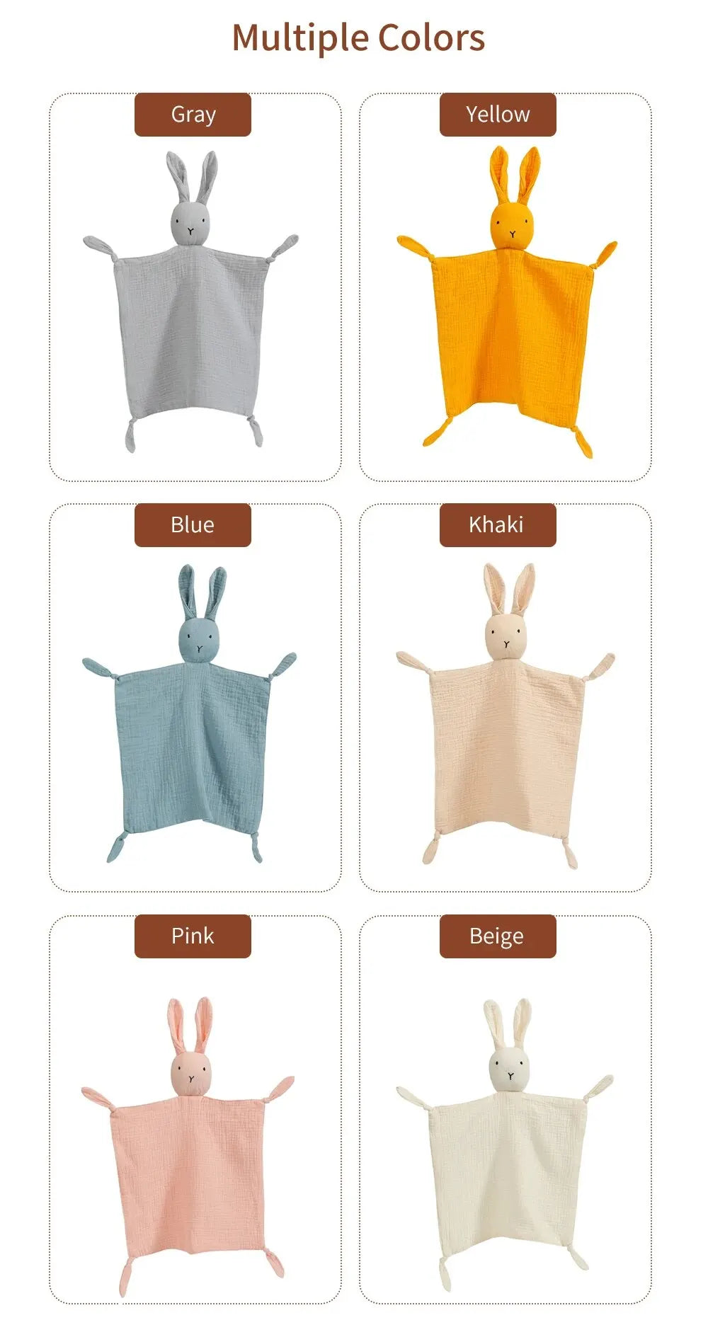 Lullaby Muslin Lovey — Bear & Bunny Comfort Companion
