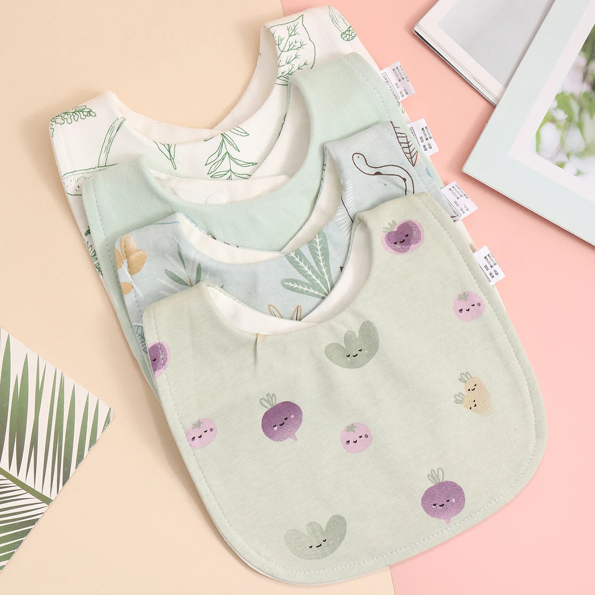 Little Bandana Bibs — Set of 4 Soft Cotton Drool Catchers