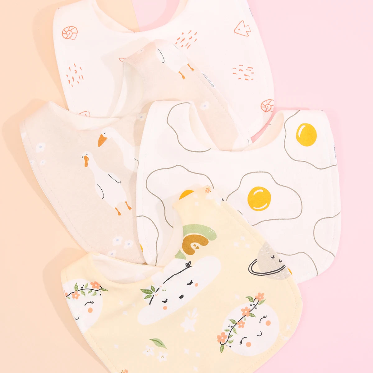 Little Bandana Bibs — Set of 4 Soft Cotton Drool Catchers