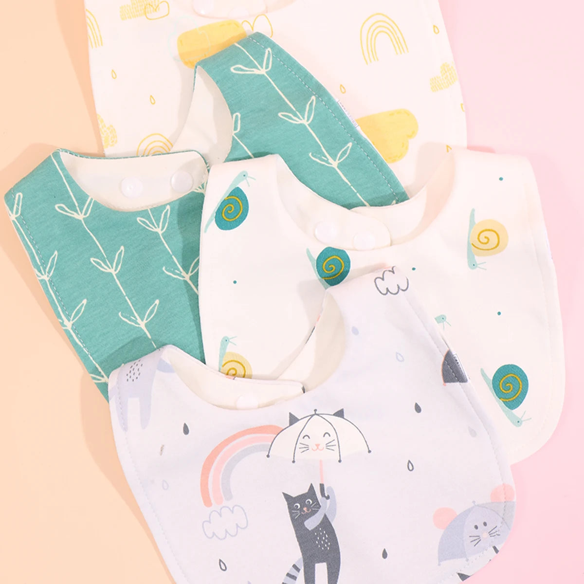 Little Bandana Bibs — Set of 4 Soft Cotton Drool Catchers
