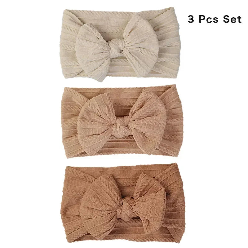 Newborn Bow Headband Set — Trio