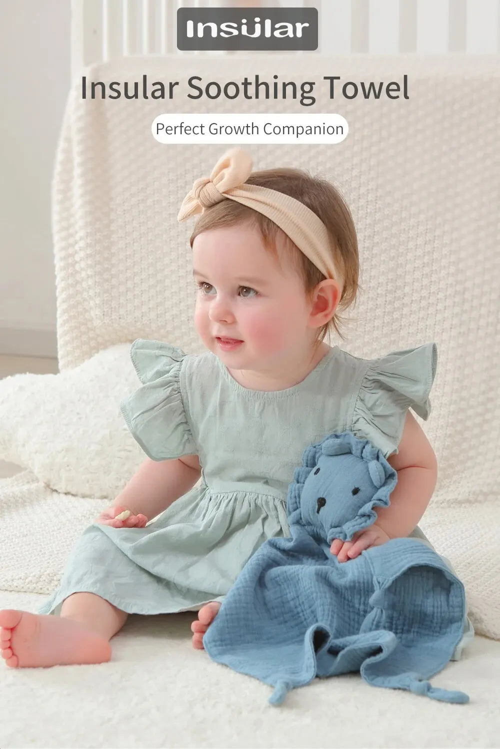 Lullaby Muslin Lovey — Bear & Bunny Comfort Companion