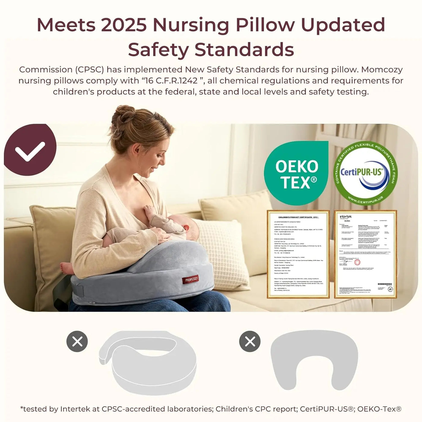 Lullaby Memory Foam Nursing Pillow — Waist Support