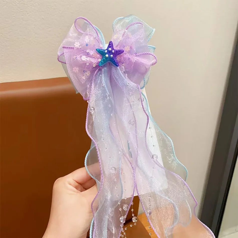 Mermaid Bow Hair Clip