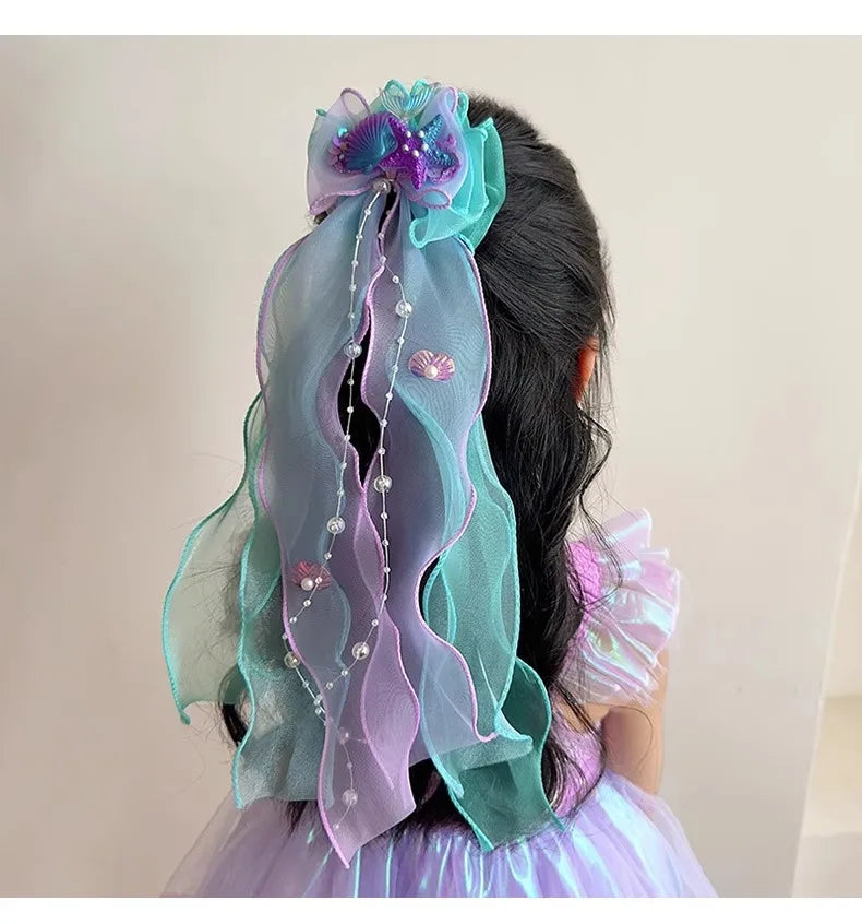 Mermaid Bow Hair Clip