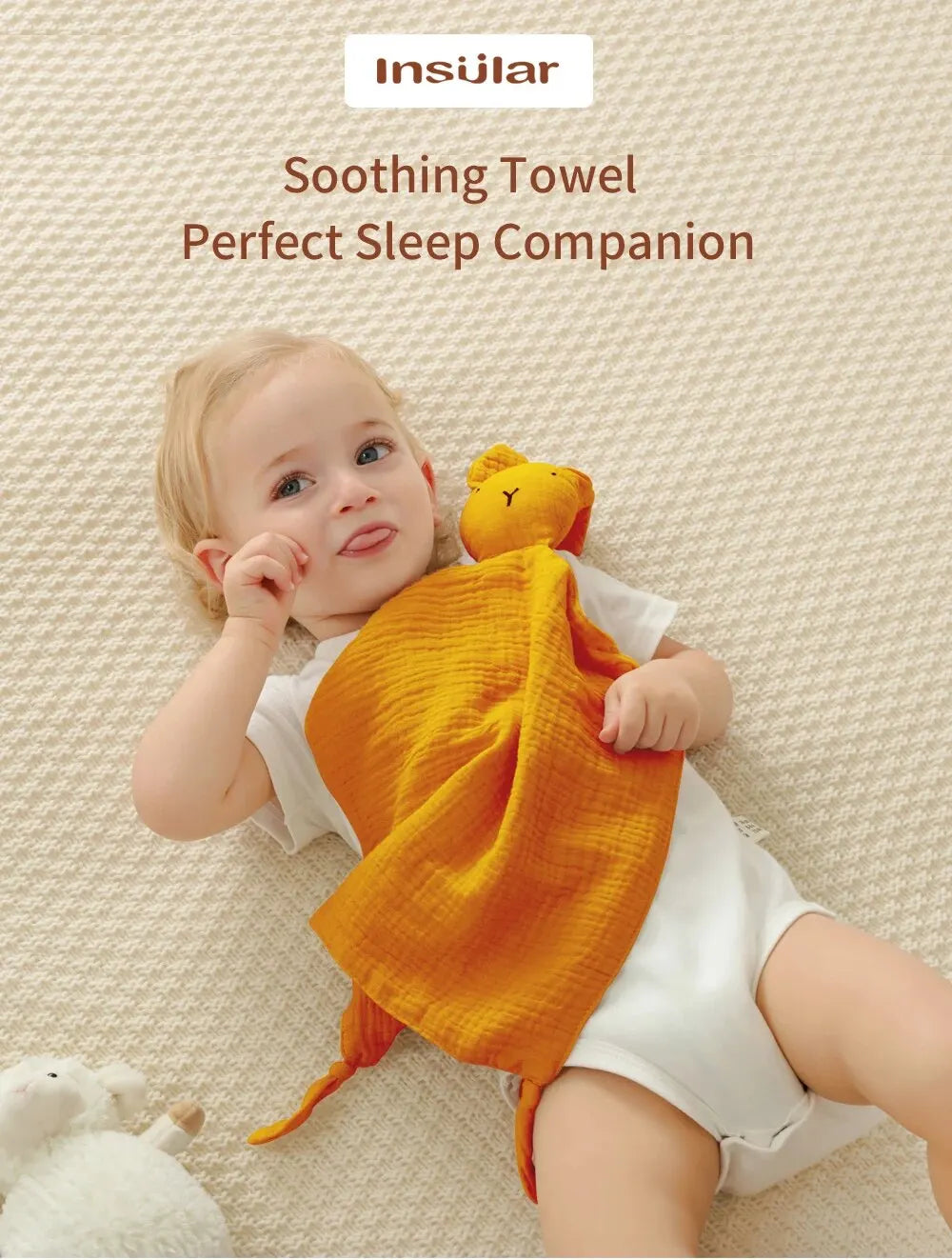 Lullaby Muslin Lovey — Bear & Bunny Comfort Companion