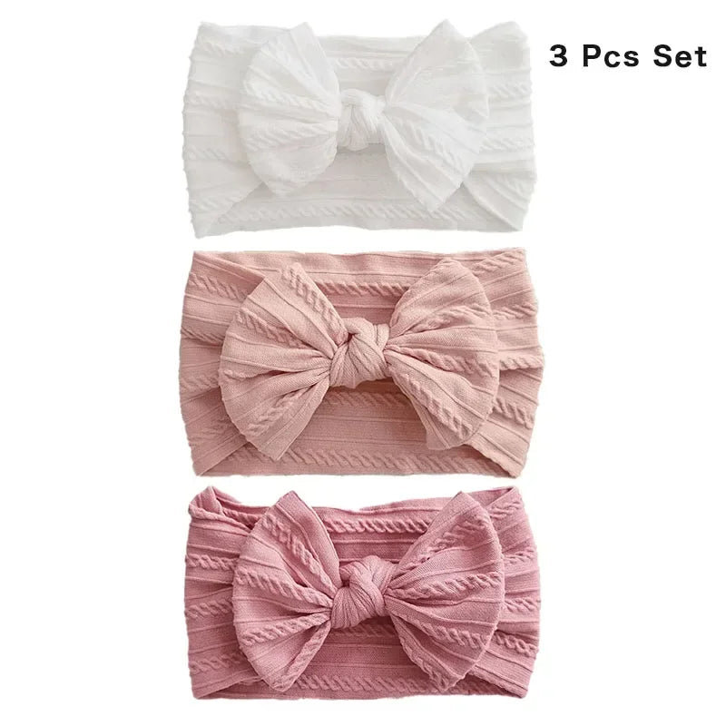 Newborn Bow Headband Set — Trio