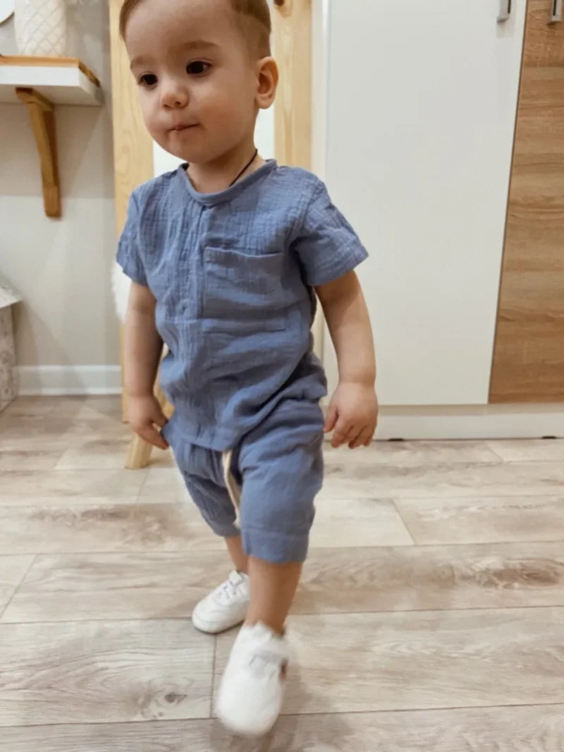 Little Linen Outfit — 2-Piece Boho Set