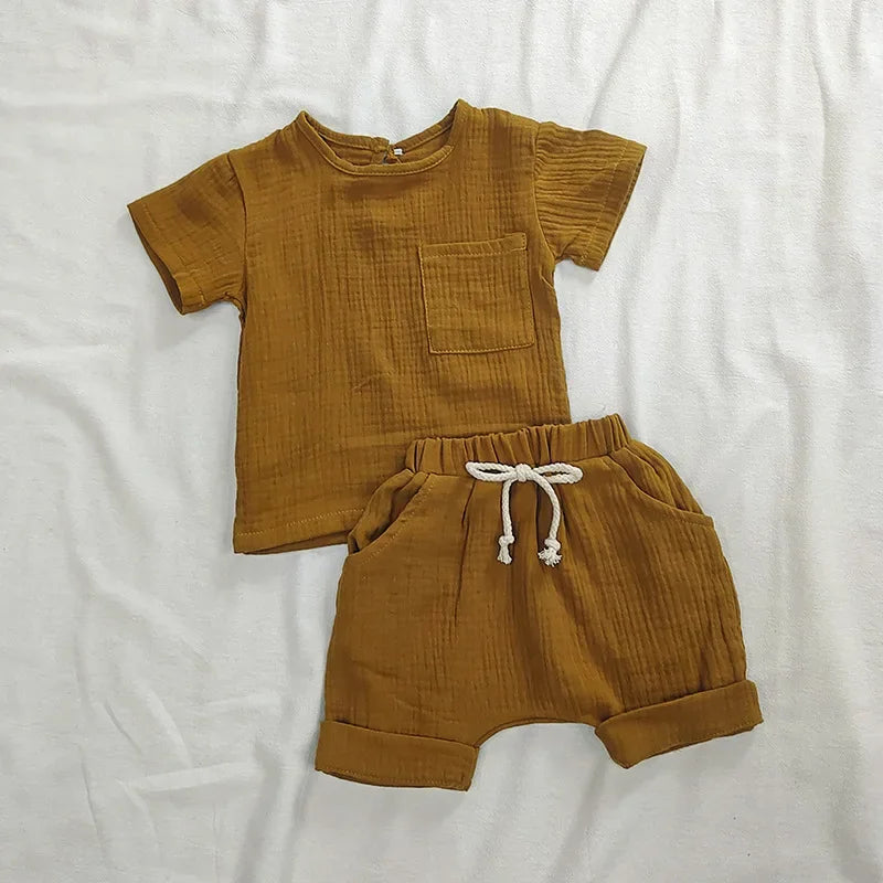Little Linen Outfit — 2-Piece Boho Set