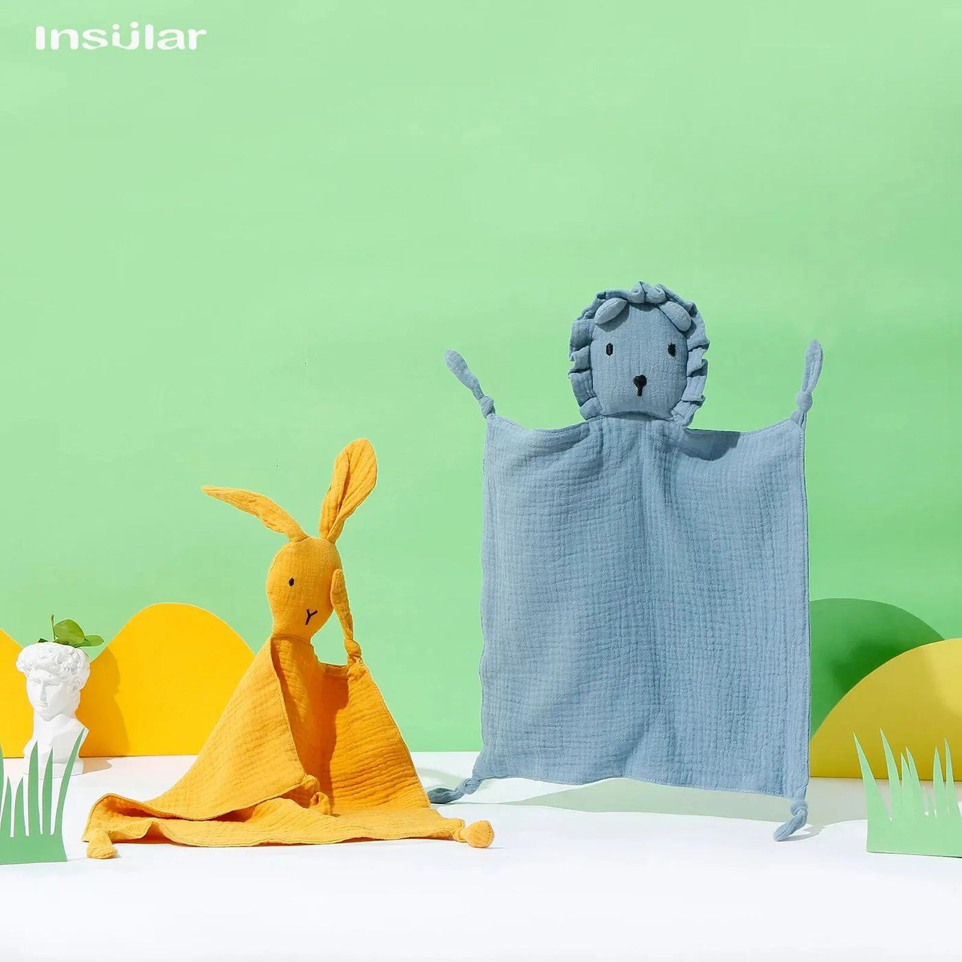 Lullaby Muslin Lovey — Bear & Bunny Comfort Companion