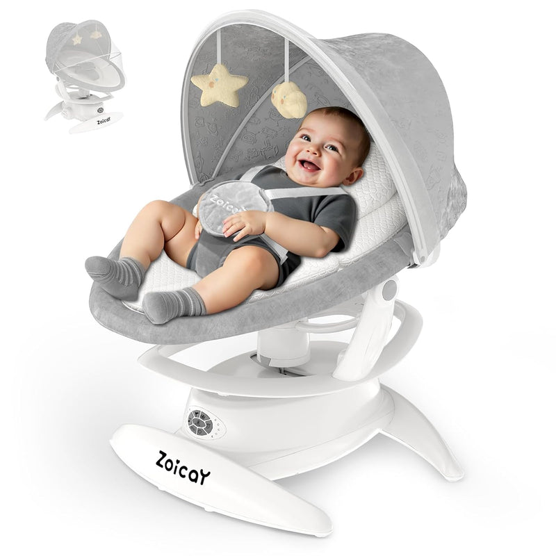 Lullary Hush smart baby swing with motion detect auto-soothe