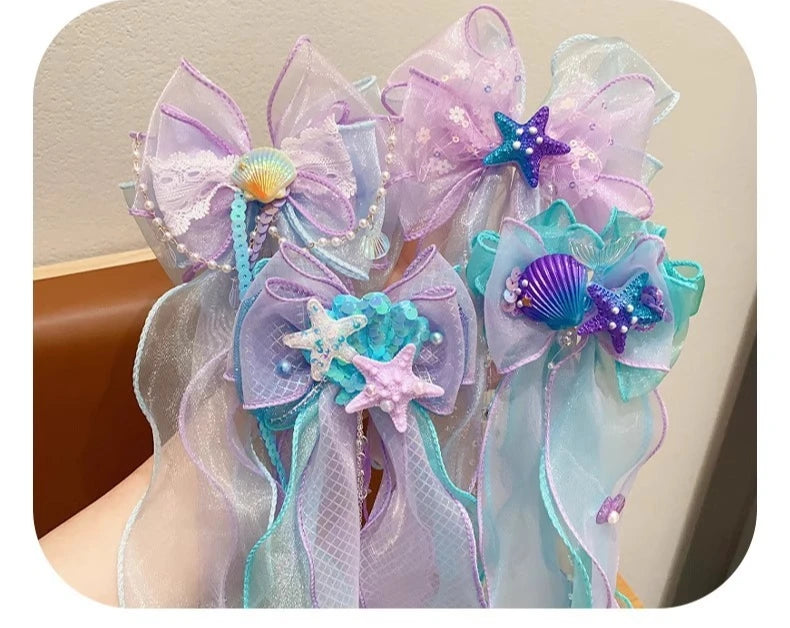 Mermaid Bow Hair Clip