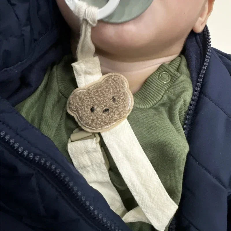 Hush Pacifier Clip — Cotton & Wood Soother Holder