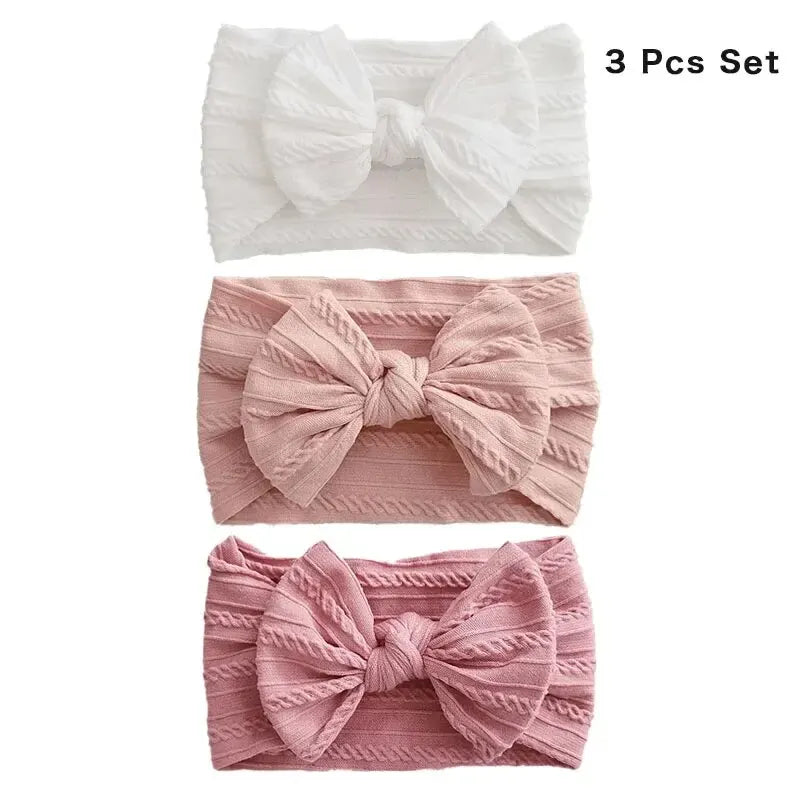 Newborn Bow Headband Set — Trio