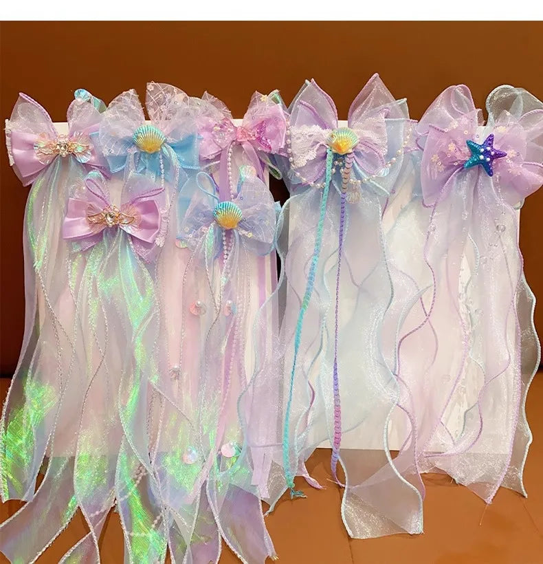 Mermaid Bow Hair Clip
