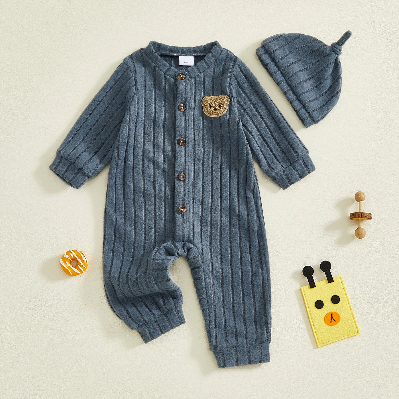 Little Bear Romper + Beanie Set