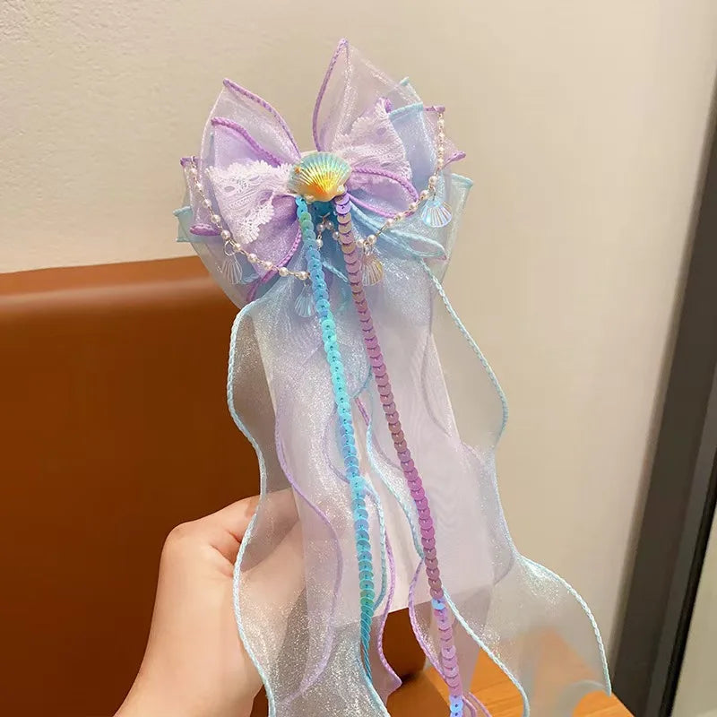 Mermaid Bow Hair Clip