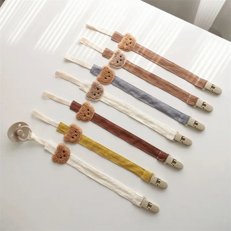 Hush Pacifier Clip — Cotton & Wood Soother Holder