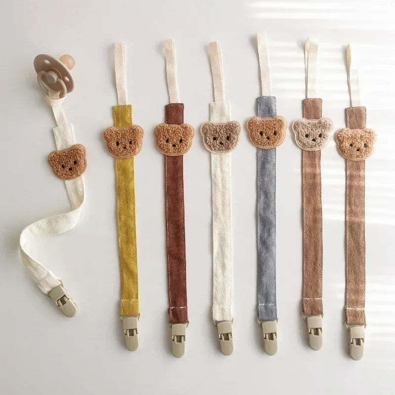 Hush Pacifier Clip — Cotton & Wood Soother Holder