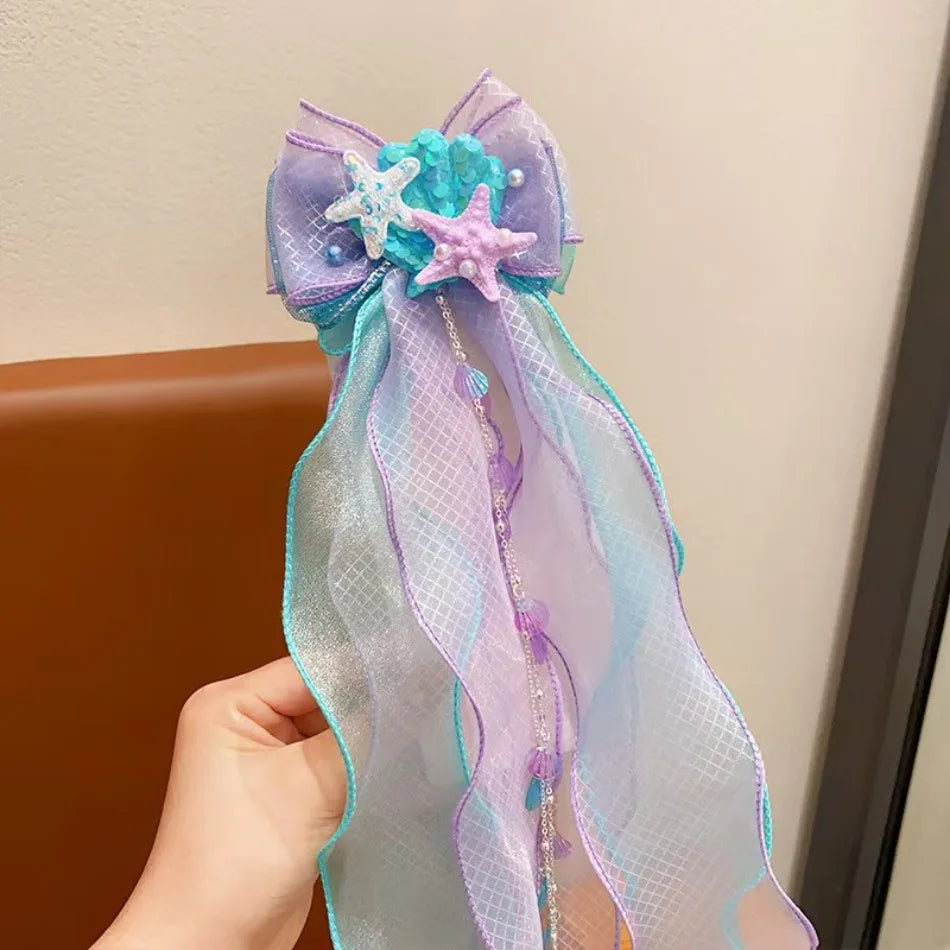 Mermaid Bow Hair Clip