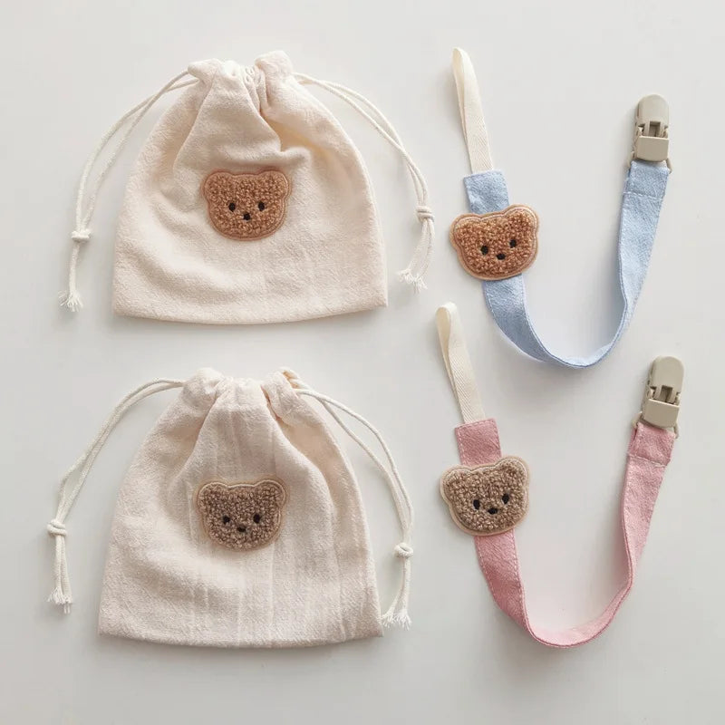 Hush Pacifier Clip — Cotton & Wood Soother Holder