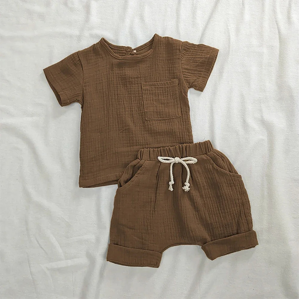 Little Linen Outfit — 2-Piece Boho Set