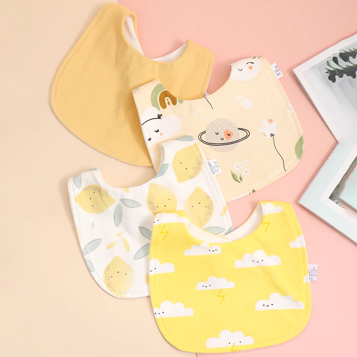 Little Bandana Bibs — Set of 4 Soft Cotton Drool Catchers