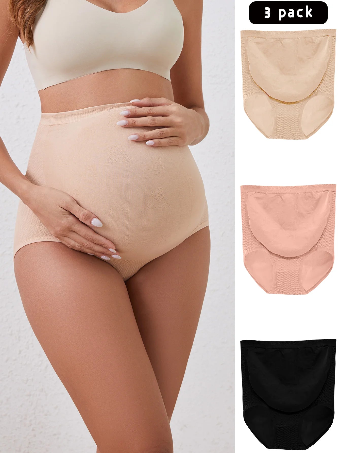 Soft Mama Maternity Underwear — 3-Pack High-Waist Cotton