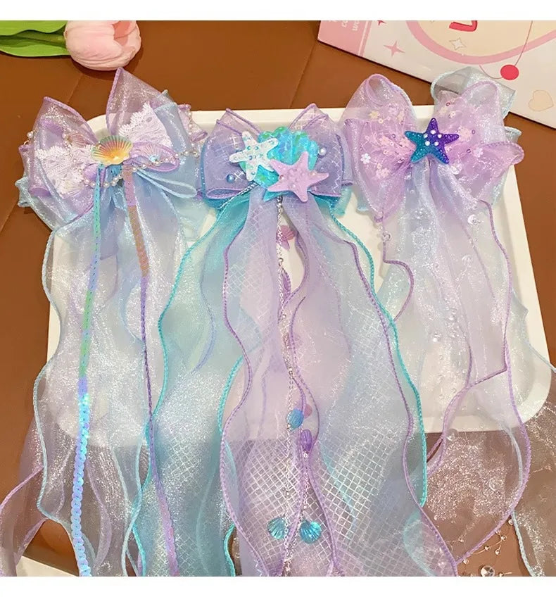 Mermaid Bow Hair Clip