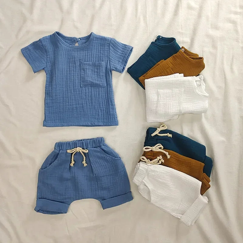Little Linen Outfit — 2-Piece Boho Set