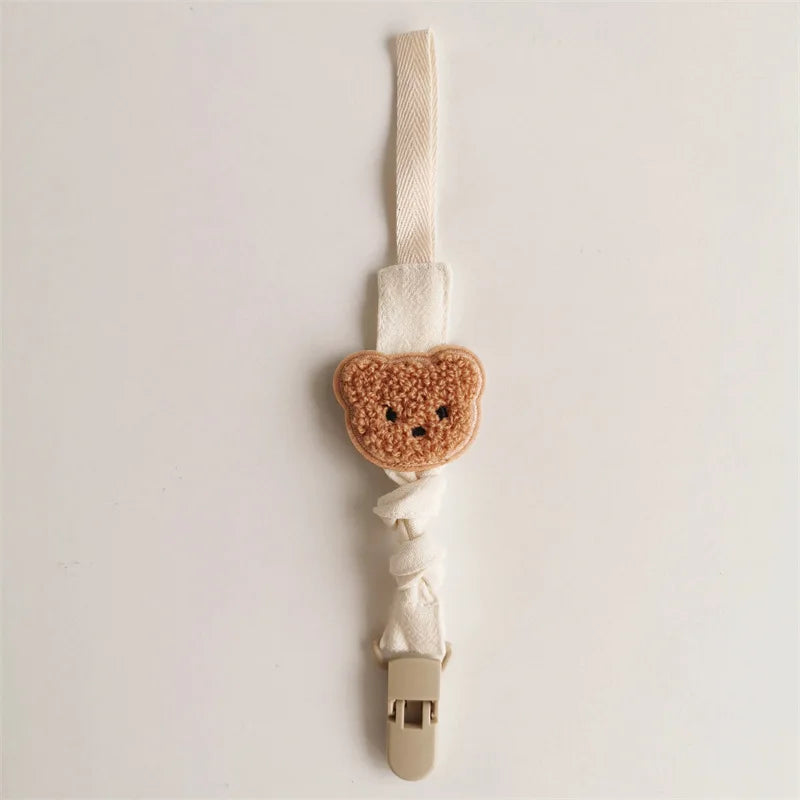 Hush Pacifier Clip — Cotton & Wood Soother Holder