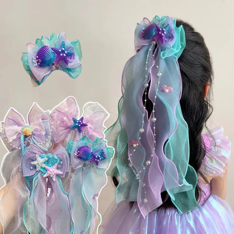 Mermaid Bow Hair Clip