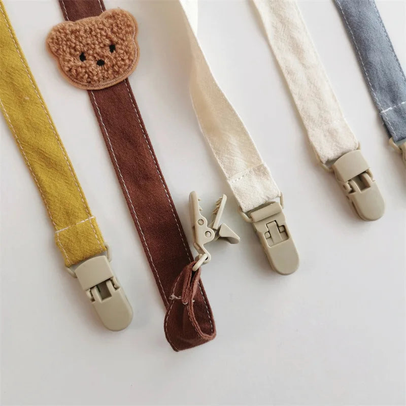 Hush Pacifier Clip — Cotton & Wood Soother Holder