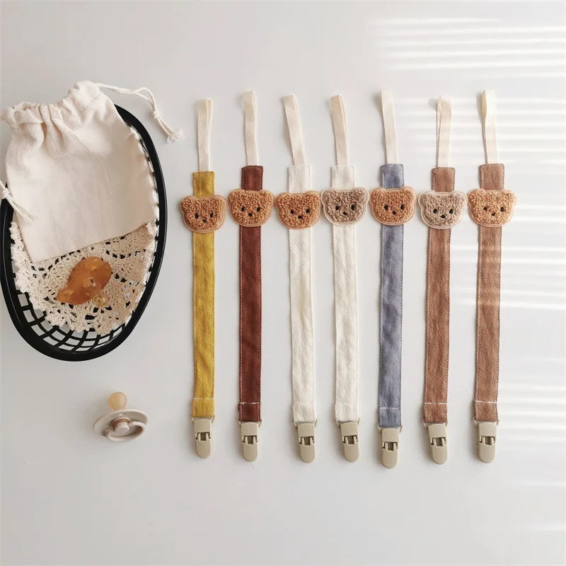Hush Pacifier Clip — Cotton & Wood Soother Holder
