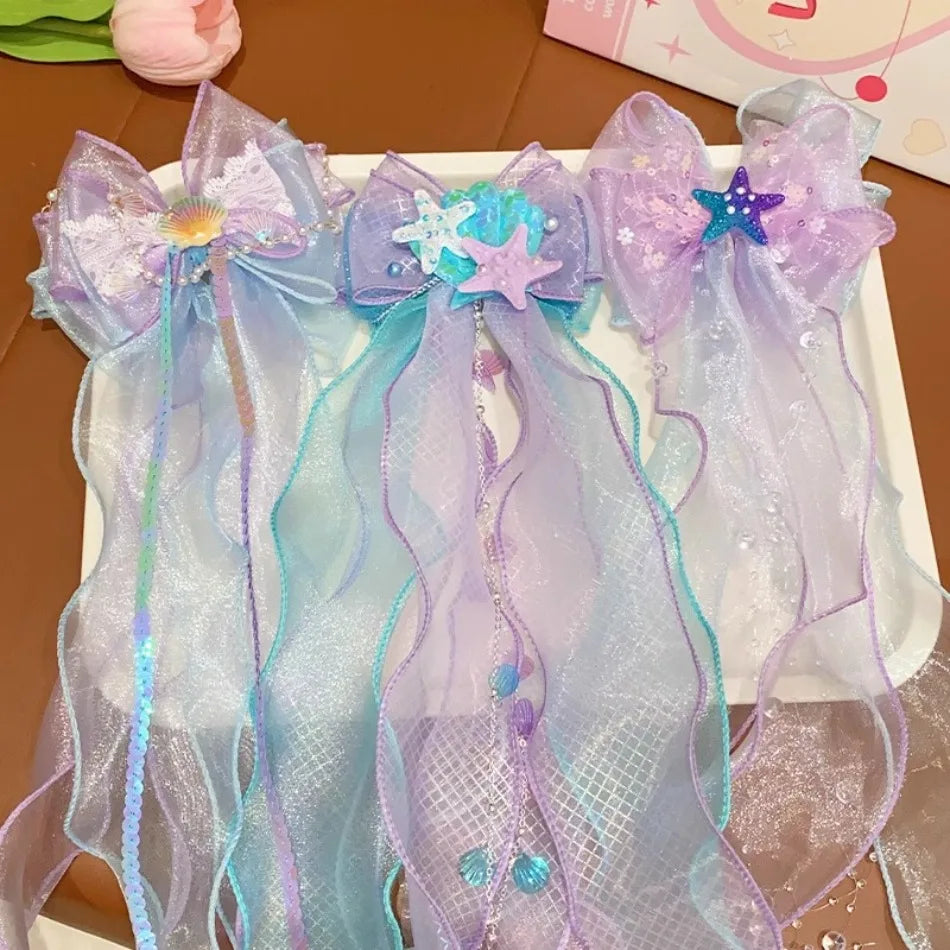 Mermaid Bow Hair Clip