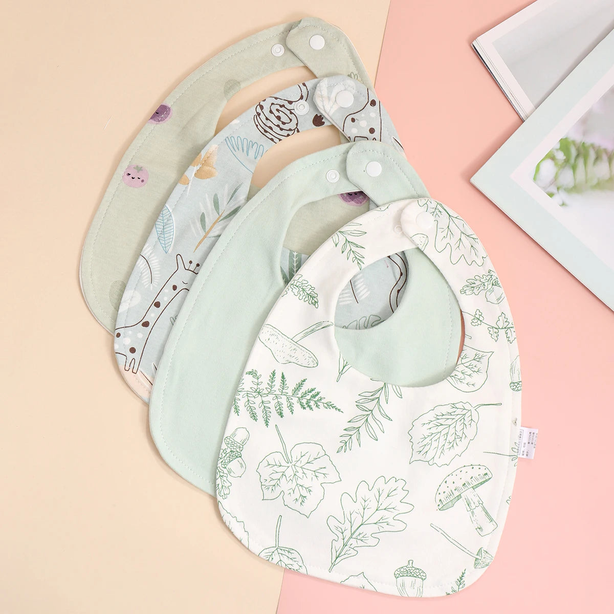 Lullary Little Bandana Bibs set of 4 in soft cotton drool catchers
