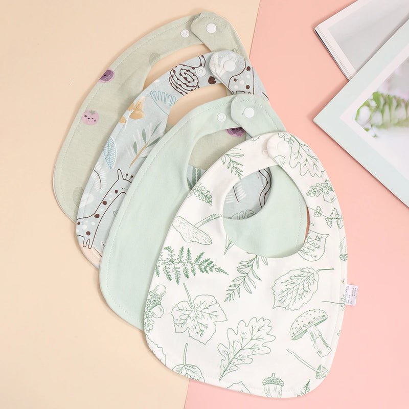 Lullary Little Bandana Bibs set of 4 in soft cotton drool catchers