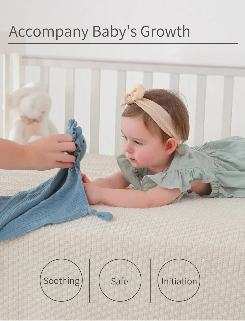 Lullaby Muslin Lovey — Bear & Bunny Comfort Companion