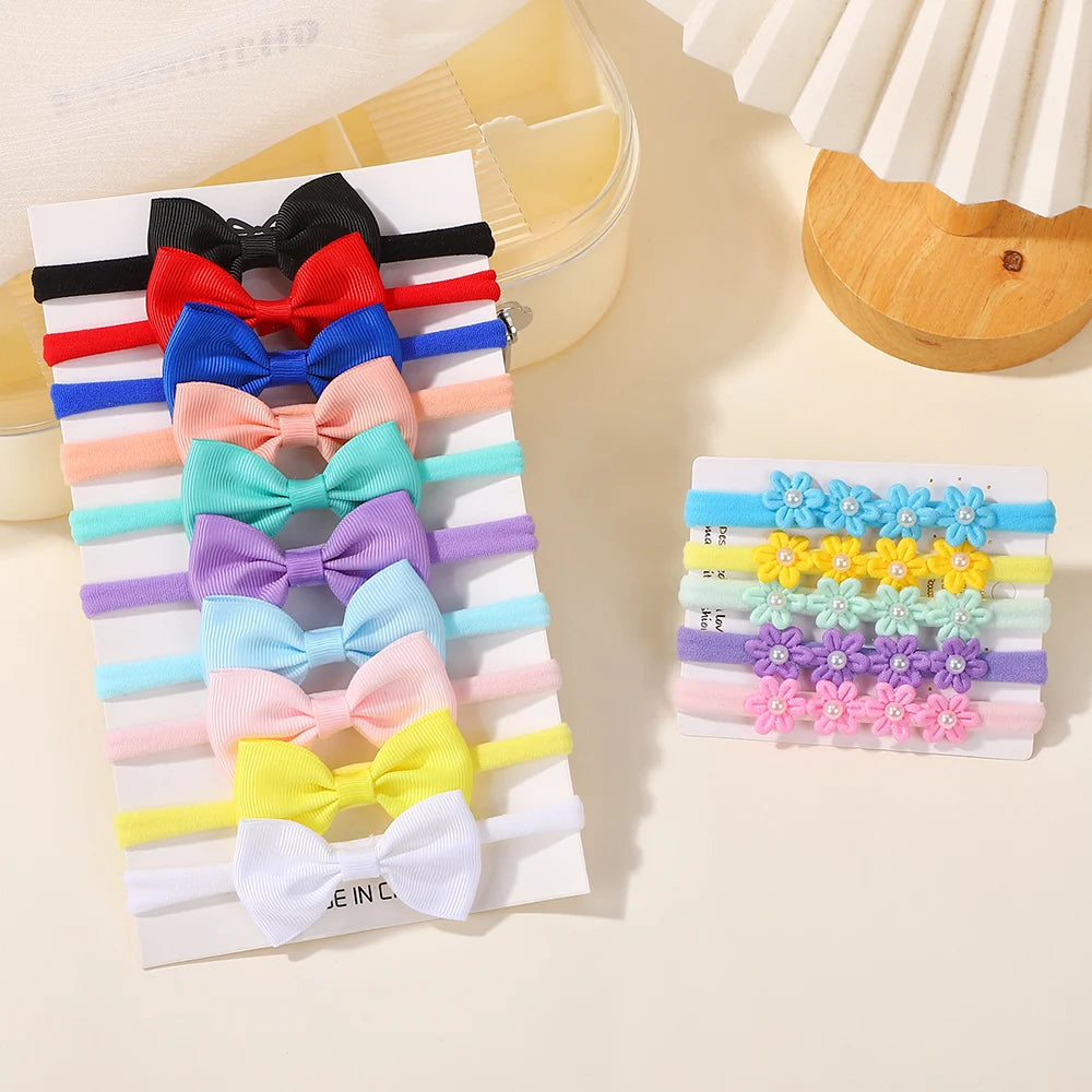 Tiny Bow Headband Set — 15 Pieces