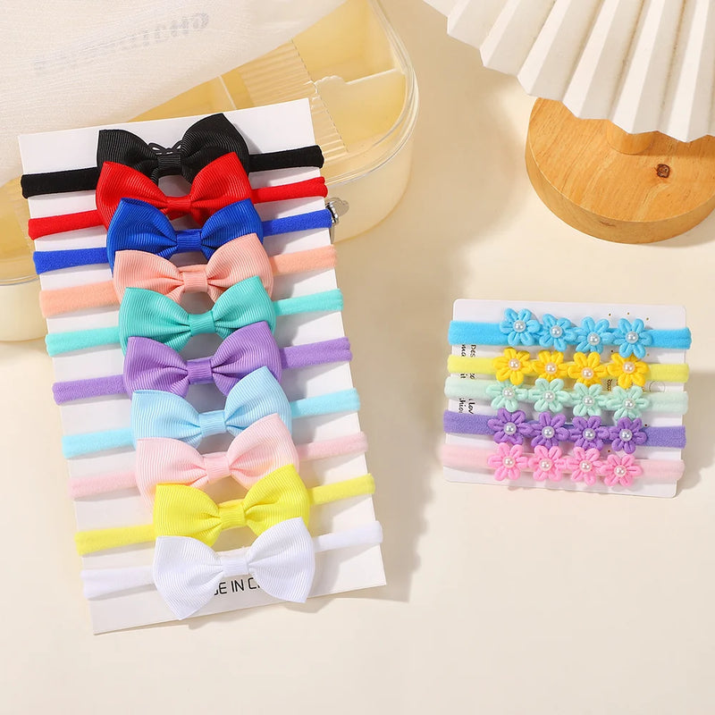 Tiny Bow Headband Set — 15 Pieces