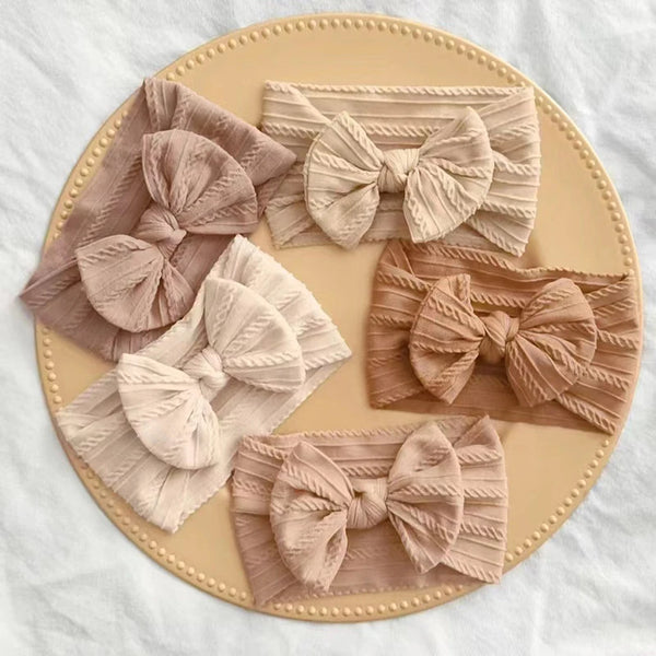 Newborn Bow Headband Set — Trio