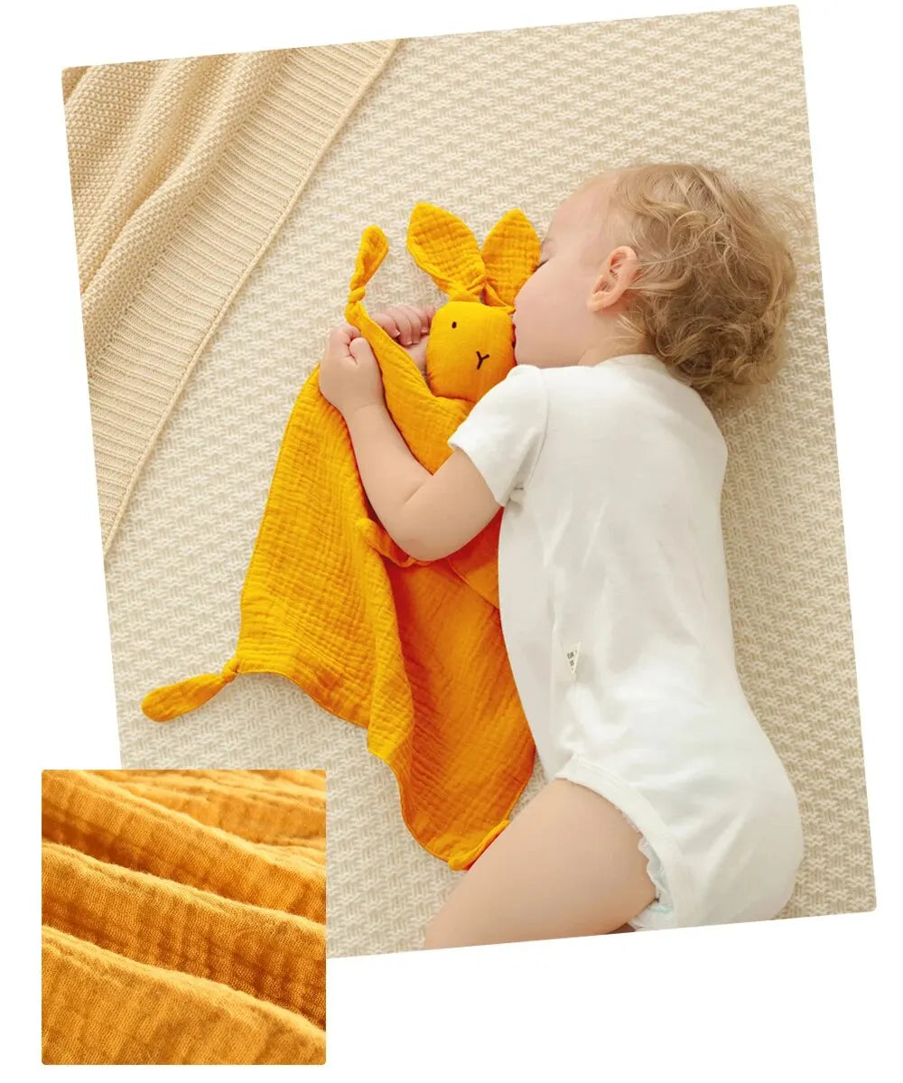 Lullaby Muslin Lovey — Bear & Bunny Comfort Companion