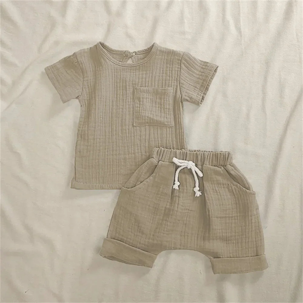 Little Linen Outfit — 2-Piece Boho Set