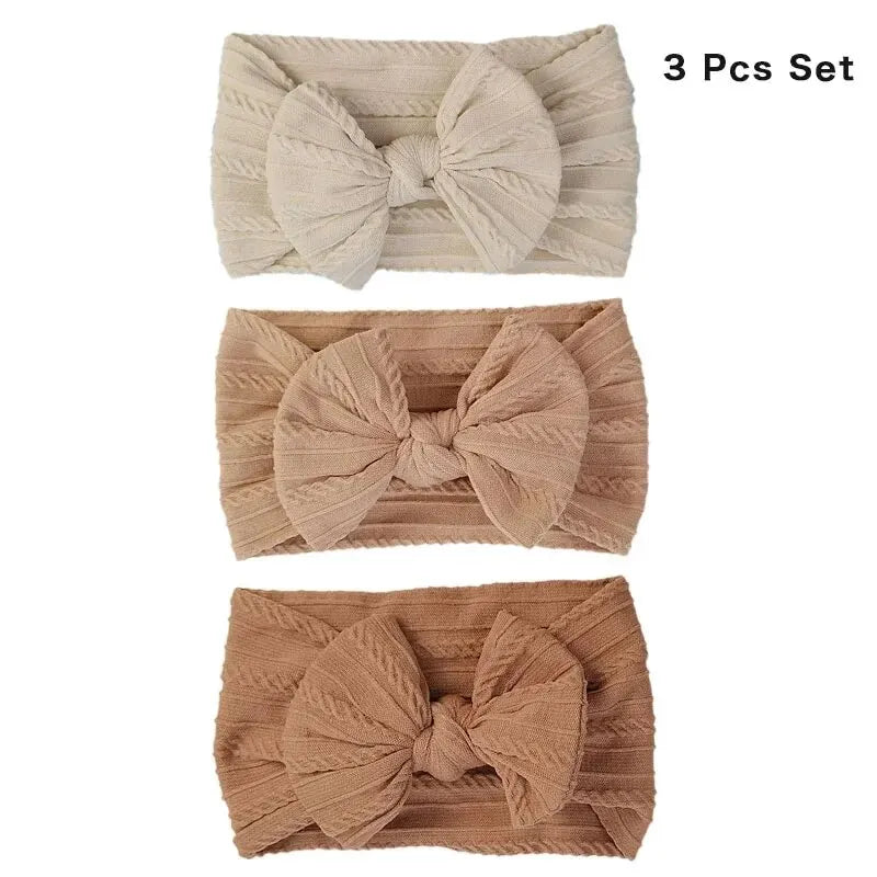Newborn Bow Headband Set — Trio