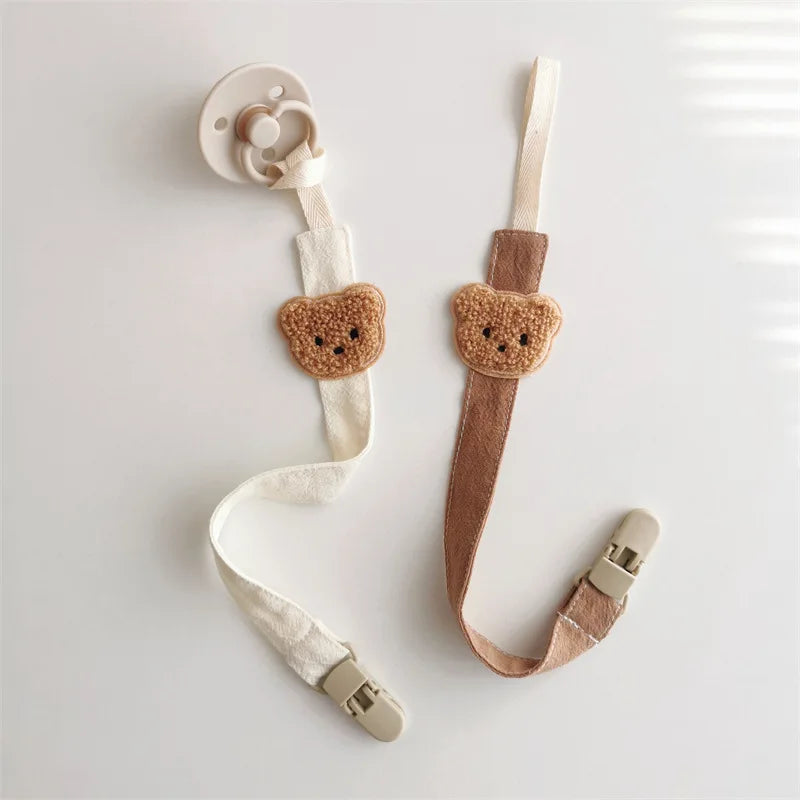 Hush Pacifier Clip — Cotton & Wood Soother Holder