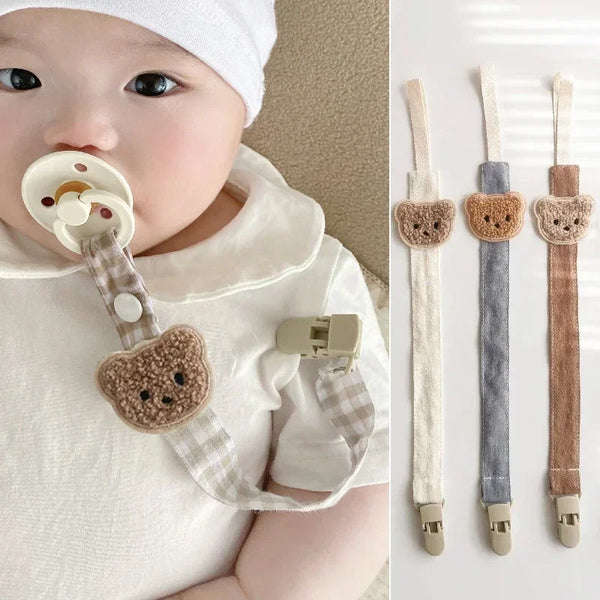 Hush Pacifier Clip — Cotton & Wood Soother Holder