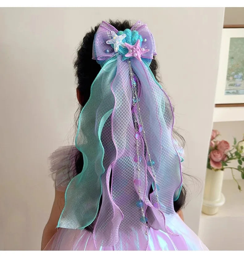 Mermaid Bow Hair Clip